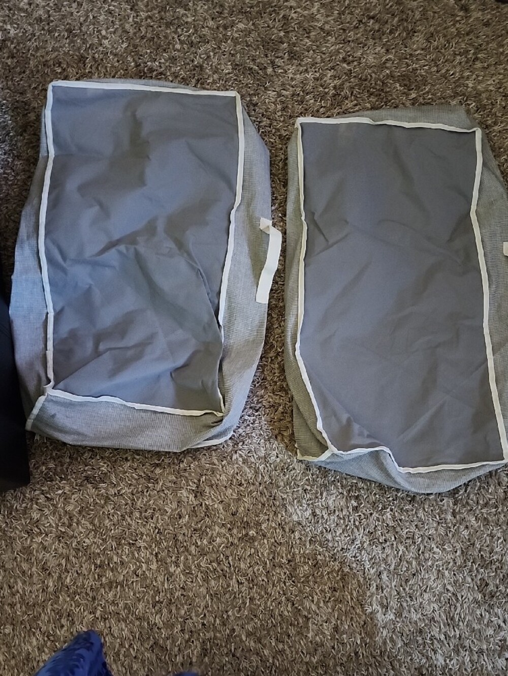Bundle of 2 Underbed Zippered Fabric Storage Bags- Clear Top, Soft Sided - Picture 2 of 8